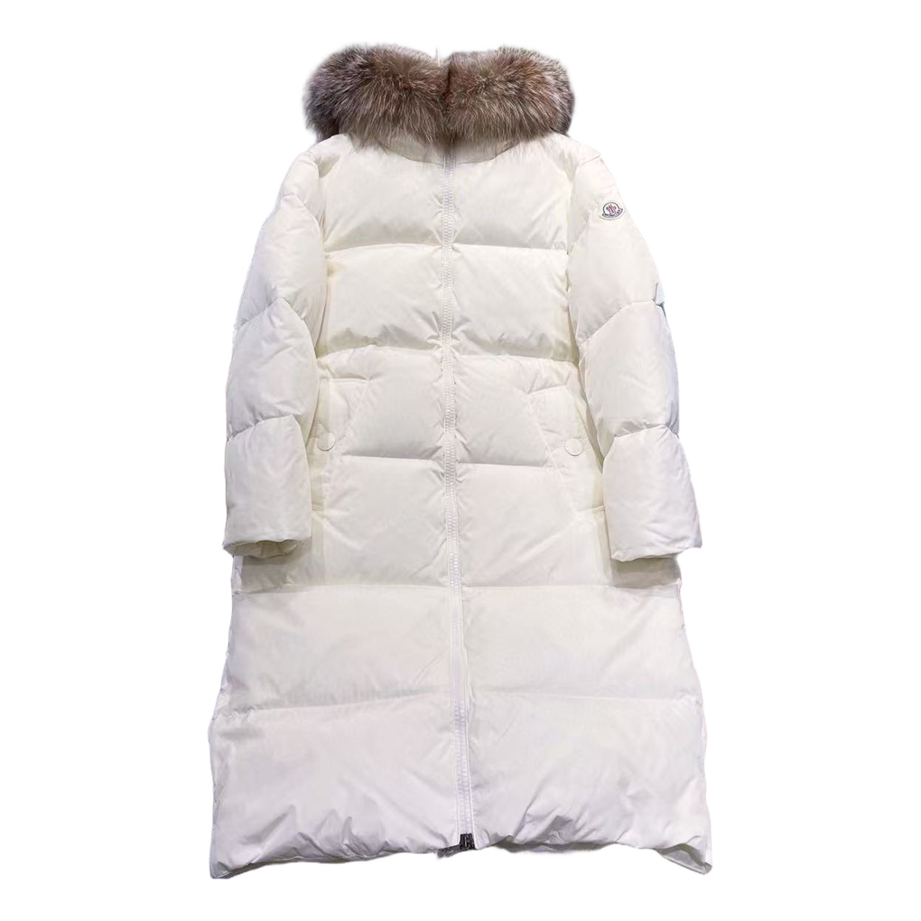 Moncler Marrionnier Long Down Puffer Coat - Ivory