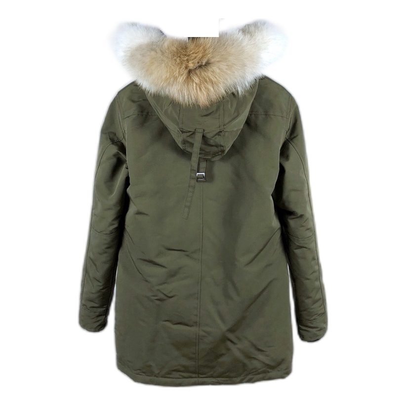 Canada Goose Chateau Fur-Trim Hooded Down Parka - Military Green