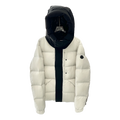 Moncler Colour-Block Down Puffer Jacket with Contrast Hood