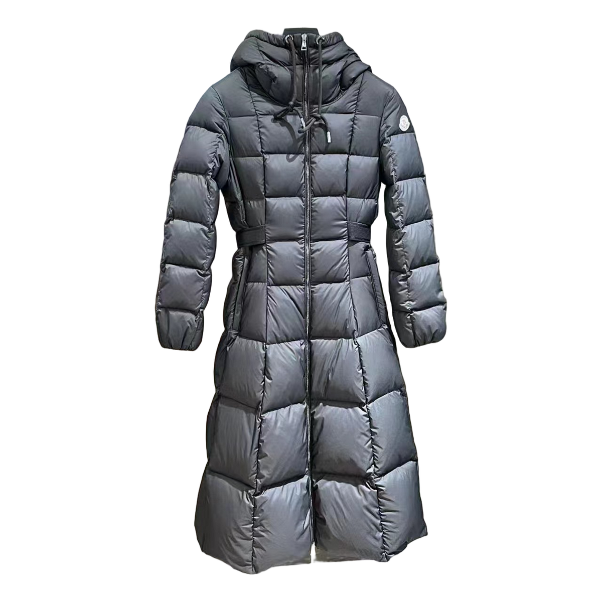 Moncler Faucon Hooded Long Down Puffer Coat - Black