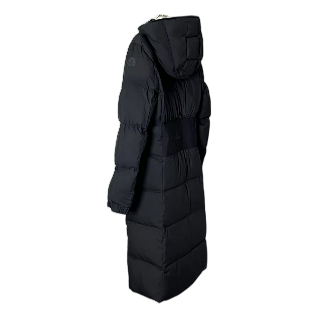 Moncler Matte Hooded Long Down Puffer Coat - Black