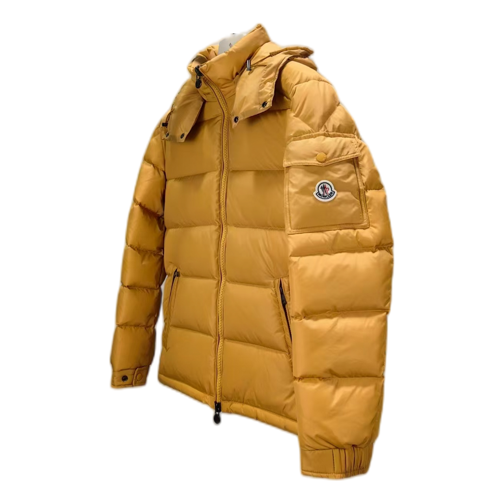 Moncler Maya Hooded Down Puffer Jacket - Yellow