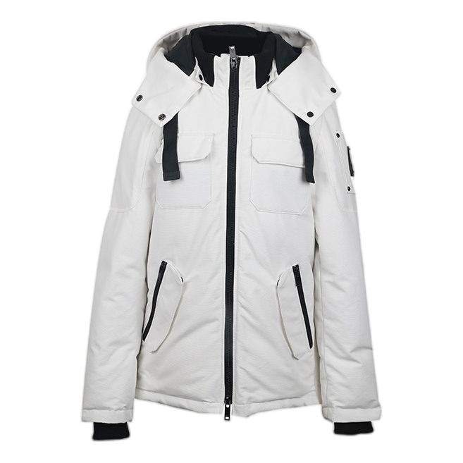 Moose Knuckles Hooded Winter Parka with Contrast Pockets