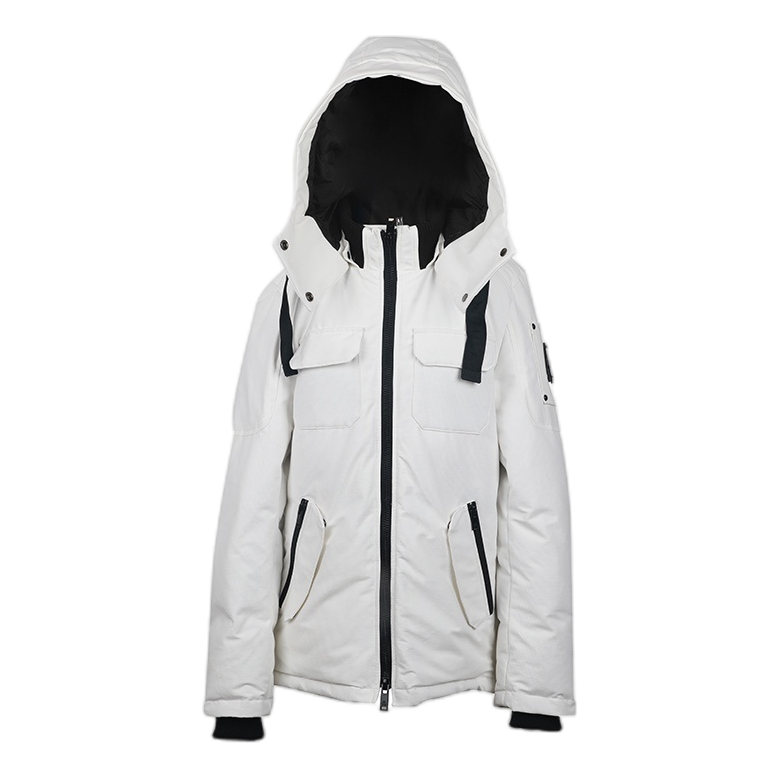 Moose Knuckles Hooded Winter Parka with Contrast Pockets