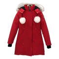 Moose Knuckles Stirling Down Parka with White Fur-Trimmed Hood