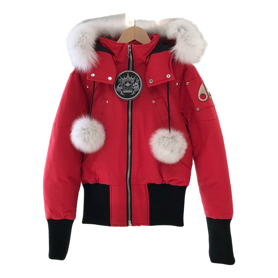 Moose Knuckles Debbie Bomber Jacket with Fur-Trim Collar