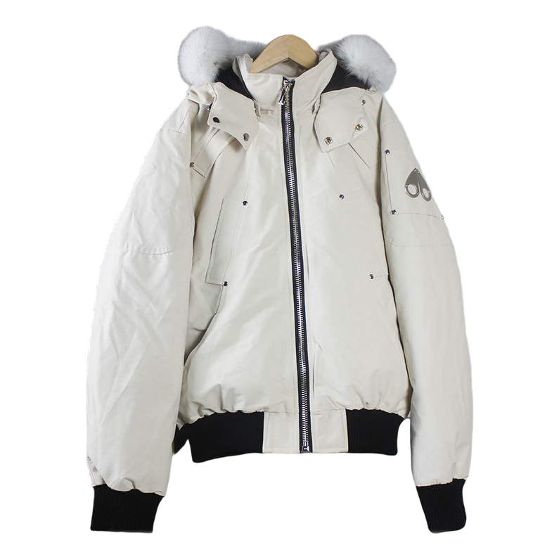 Moose Knuckles Ballistic Bomber Jacket with Fur Trim