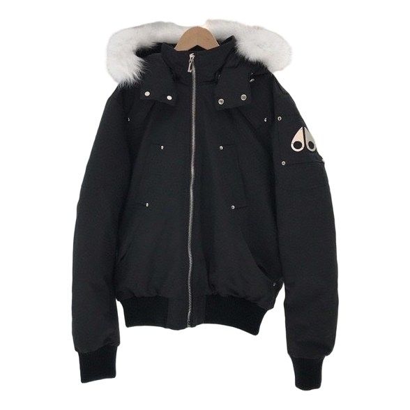 Moose Knuckles Ballistic Bomber Jacket with Fur Trim