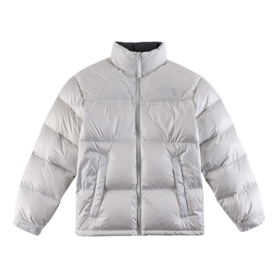 The North Face Two-Tone Puffer Jacket with Stand Collar